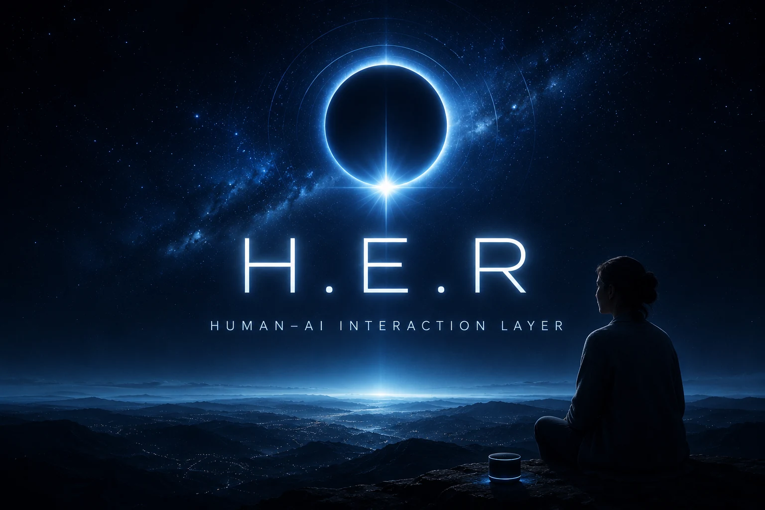 H.E.R eclipse above a luminous horizon, expressing one relationship across devices
